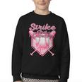 Strike Out Breast Cancer Baseball Drip For Boys Youth Youth Crewneck Sweatshirt Strike Out Breast Cancer Baseball Drip For Boys Youth Youth Crewneck Sweatshirt