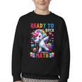 Student Back To School Math Squad Kids Girls Smarter Unicorn Youth Crewneck Sweatshirt