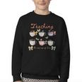 Teaching Is My Cup Of Tea Coquette Bow Floral Back To School Youth Crewneck Sweatshirt Teaching Is My Cup Of Tea Coquette Bow Floral Back To School Youth Crewneck Sweatshirt