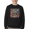 Teaching Science Is My Jam Retro Back To School Strawberry Youth Crewneck Sweatshirt Teaching Science Is My Jam Retro Back To School Strawberry Youth Crewneck Sweatshirt