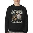 That's My Grandson Out There Jersey Number 56 Baseball Youth Crewneck Sweatshirt