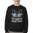 Third 3rd Grade Vibes Back To School Cute Cat Cute For Girls Youth Crewneck Sweatshirt Third 3rd Grade Vibes Back To School Cute Cat Cute For Girls Youth Crewneck Sweatshirt