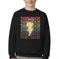 Third Grade Lightning Bolt Pencil 1st Day Of Back To School Youth Crewneck Sweatshirt