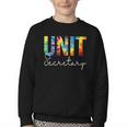 Unit Secretary Women Tie Dye Back To School Appreciation Day Youth Crewneck Sweatshirt