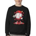 Valentine Baseball Drip Ice Cream Youth Boys Couples Youth Crewneck Sweatshirt Valentine Baseball Drip Ice Cream Youth Boys Couples Youth Crewneck Sweatshirt