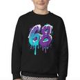 Vintage Baseball 68 Number Youth Crewneck Sweatshirt Vintage Baseball 68 Number Youth Crewneck Sweatshirt