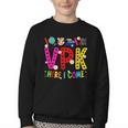 VPK Here I Come First Day Of VPK Back To School VPK Youth Crewneck Sweatshirt