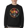 VPK Vibes First Day Of Back To School Appreciation Week Youth Crewneck Sweatshirt VPK Vibes First Day Of Back To School Appreciation Week Youth Crewneck Sweatshirt