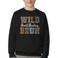 Wild About Reading Kid Love Wild Animal Books Back To School Youth Crewneck Sweatshirt
