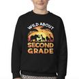 Wild About Second Grade Zoo Animals Back To School Safari Youth Crewneck Sweatshirt Wild About Second Grade Zoo Animals Back To School Safari Youth Crewneck Sweatshirt