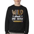Women's Wild About 2nd Grade Kids Zoo Animal Lover Back To School Youth Crewneck Sweatshirt Women's Wild About 2nd Grade Kids Zoo Animal Lover Back To School Youth Crewneck Sweatshirt
