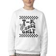 1st Day Of TK Vibes Only Retro Girls Back To SchoolK Boys Youth Crewneck Sweatshirt