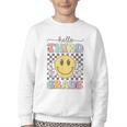 3rd Grade Team Back To School Hello Third Grade Smile Face Youth Crewneck Sweatshirt