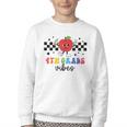 4th Grade Vibes Retro Groovy Apple Back To School Youth Crewneck Sweatshirt