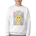 6th Grade Team Back To School Hello Sixth Grade Smile Face Youth Crewneck Sweatshirt