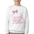 Back To School Cute Pink Coquette Girls Hello Second Grade Youth Crewneck Sweatshirt Back To School Cute Pink Coquette Girls Hello Second Grade Youth Crewneck Sweatshirt