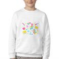 Back To School Unicorn First Grade Here I Come Premium Tri-Blend Youth Crewneck Sweatshirt