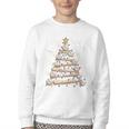 Baseball Christmas Tree Light Xmas Tees Boys Kids Men Youth Crewneck Sweatshirt