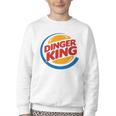 Baseball Dinger King Logo For Home Run Players And Fan Youth Crewneck Sweatshirt Baseball Dinger King Logo For Home Run Players And Fan Youth Crewneck Sweatshirt