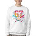Baseball Drip 6 7 Number 67 Six Seven Meme Boys Kids Youth Crewneck Sweatshirt Baseball Drip 6 7 Number 67 Six Seven Meme Boys Kids Youth Crewneck Sweatshirt