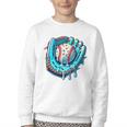 Baseball Drip Ice Cream Sprinkles Baseball Player Premium Tri-Blend Youth Crewneck Sweatshirt