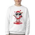 Baseball Drip Ice Cream Sunglasses Boys Youth Kids Valentine Youth Crewneck Sweatshirt