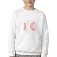 Baseball Gigi Distressed Vintage Grandma Game Day Youth Crewneck Sweatshirt