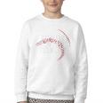 Baseball Hit Hard Run Fast Turn Left Men Boys Kid Teen Youth Premium Tri-Blend Youth Crewneck Sweatshirt