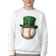 Baseball Leprechaun Hat Saint Patrick Retro Youth Crewneck Sweatshirt Baseball Leprechaun Hat Saint Patrick Retro Youth Crewneck Sweatshirt