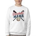 Baseball Mama Squad Proud Sports Mom Game Day Youth Crewneck Sweatshirt