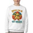 Bruh I’m In 1st Grade Italian Brainrot Meme Back To School Premium Tri-Blend Youth Crewneck Sweatshirt