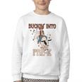 Buckin' Into Pre-K Back To School Cowboy Western Youth Crewneck Sweatshirt Buckin' Into Pre-K Back To School Cowboy Western Youth Crewneck Sweatshirt