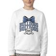 Bulldogs Mascot Team Spirit Sports Fan Back To School Youth Crewneck Sweatshirt Bulldogs Mascot Team Spirit Sports Fan Back To School Youth Crewneck Sweatshirt