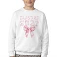 Class Of 2027 Preppy Coquette Bow Back To School Graduation Premium Tri-Blend Youth Crewneck Sweatshirt