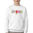 Coquette Pencil Bow Librarian Back To School Bookworm Youth Crewneck Sweatshirt Coquette Pencil Bow Librarian Back To School Bookworm Youth Crewneck Sweatshirt