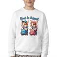 Corgi Dog Student To School Happy Back To School Youth Crewneck Sweatshirt