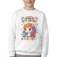 Crush Fifth Grade Girls Back To School Unicorn First Day Youth Crewneck Sweatshirt