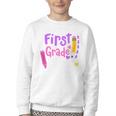First Grade Diva Welcome Back To School 1st Grade Kids Performance Youth Crewneck Sweatshirt First Grade Diva Welcome Back To School 1st Grade Kids Performance Youth Crewneck Sweatshirt