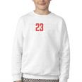 FO23VER Trendy Number 23 Baseball Team Sport For Women Men Youth Crewneck Sweatshirt