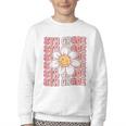 Groovy 8th Grade Back To School First Day Of Eighth Grade Youth Crewneck Sweatshirt