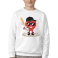 Heart Playing Baseball Valentine Baseball Youth Crewneck Sweatshirt Heart Playing Baseball Valentine Baseball Youth Crewneck Sweatshirt