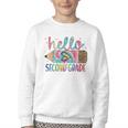 Hello Second Grade Pencil Tie Dye Back To School 2nd Grade Youth Crewneck Sweatshirt Hello Second Grade Pencil Tie Dye Back To School 2nd Grade Youth Crewneck Sweatshirt