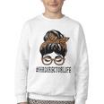 HR Director Leopard Messy Bun Appreciation Back To School Performance Youth Crewneck Sweatshirt HR Director Leopard Messy Bun Appreciation Back To School Performance Youth Crewneck Sweatshirt
