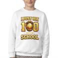 I Just Hit 100 Days Of School Baseball Boys Kids 100th Day Youth Crewneck Sweatshirt I Just Hit 100 Days Of School Baseball Boys Kids 100th Day Youth Crewneck Sweatshirt