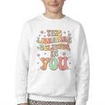 This Librarian Believes In You Groovy Back To School Youth Crewneck Sweatshirt