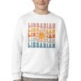 Librarian Retro Find Me At The Library Back To School Youth Crewneck Sweatshirt Librarian Retro Find Me At The Library Back To School Youth Crewneck Sweatshirt