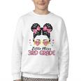 Little Miss 3rd Grade Messy Bun Back To School Youth Crewneck Sweatshirt Little Miss 3rd Grade Messy Bun Back To School Youth Crewneck Sweatshirt