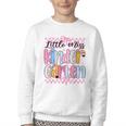 Little Miss Kindergarten Back To School Girls Coquette Bow Youth Crewneck Sweatshirt Little Miss Kindergarten Back To School Girls Coquette Bow Youth Crewneck Sweatshirt