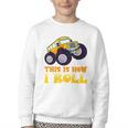 Monster Truck School Bus This Is How I Roll Back To School Youth Crewneck Sweatshirt Monster Truck School Bus This Is How I Roll Back To School Youth Crewneck Sweatshirt