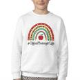 Office Manager Rainbow Appreciation Day Hello Back To School Youth Crewneck Sweatshirt Office Manager Rainbow Appreciation Day Hello Back To School Youth Crewneck Sweatshirt